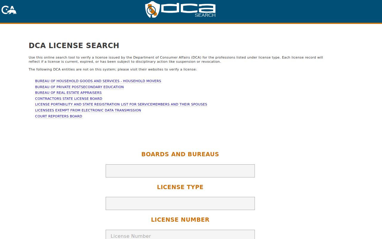 Sunnyvale residents directory California professional license search